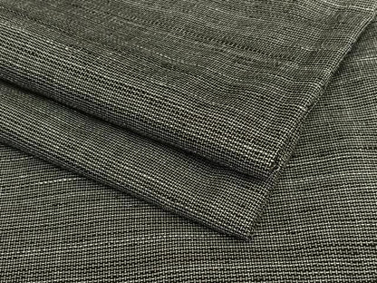 平和屋着物●青山みとも　紬　網代文様　黒地　正絹　逸品　AAAV7221zg