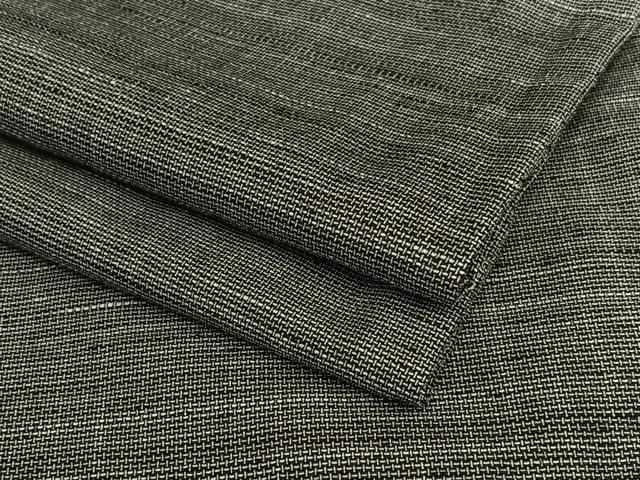平和屋着物●青山みとも　紬　網代文様　黒地　正絹　逸品　AAAV7221zg