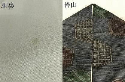 平和屋着物●本場大島紬　花亀甲文　正絹　逸品　AAAV7225zg