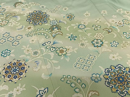 平和屋着物●訪問着 駒刺繍 更紗花文 暈し染め 金彩 正絹 逸品 AAAV7242zg