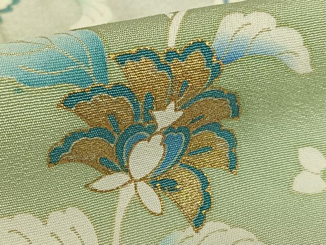 平和屋着物●訪問着 駒刺繍 更紗花文 暈し染め 金彩 正絹 逸品 AAAV7242zg