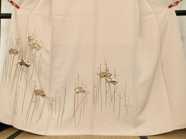 平和屋着物●訪問着　地紙重ね花文　金彩　正絹　逸品　AAAV7252zg