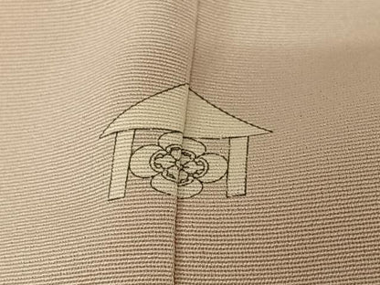 平和屋着物●訪問着　地紙重ね花文　金彩　正絹　逸品　AAAV7252zg