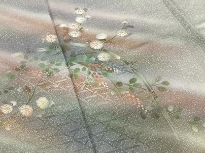 平和屋着物●訪問着 手描き 花籬文 暈し染め 金彩 正絹 逸品 AAAV7256zg