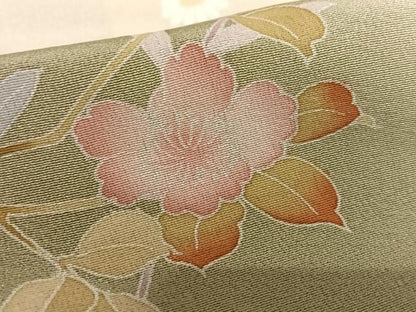 平和屋着物●訪問着 友禅 枝花文 暈し染め ロング丈 正絹 逸品 AAAV7259zg