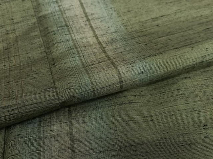 平和屋着物●上質な紬　縞　正絹　逸品　AAAV7260zg