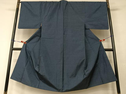 平和屋着物●男性　本場大島紬　アンサンブル　格子　正絹　逸品　AAAV7307zg