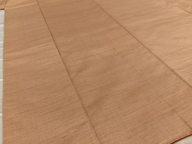 平和屋着物●上質な紬 色無地 遠州茶色 正絹 逸品 未使用 AAAV7339zg