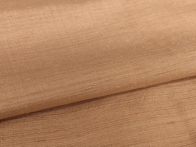 平和屋着物●上質な紬 色無地 遠州茶色 正絹 逸品 未使用 AAAV7339zg