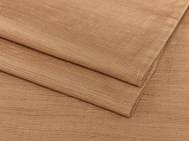 平和屋着物●上質な紬 色無地 遠州茶色 正絹 逸品 未使用 AAAV7339zg