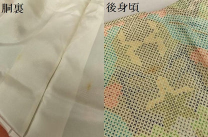 平和屋着物●本場大島紬 7マルキ 草花文 正絹 逸品 AAAV7342zg