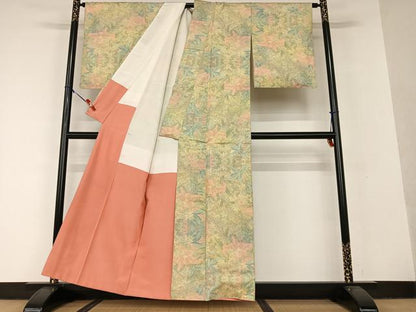 平和屋着物●本場大島紬 7マルキ 草花文 正絹 逸品 AAAV7342zg