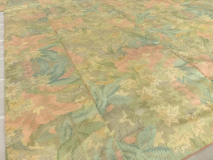 平和屋着物●本場大島紬 7マルキ 草花文 正絹 逸品 AAAV7342zg