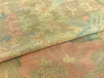 平和屋着物●本場大島紬 7マルキ 草花文 正絹 逸品 AAAV7342zg