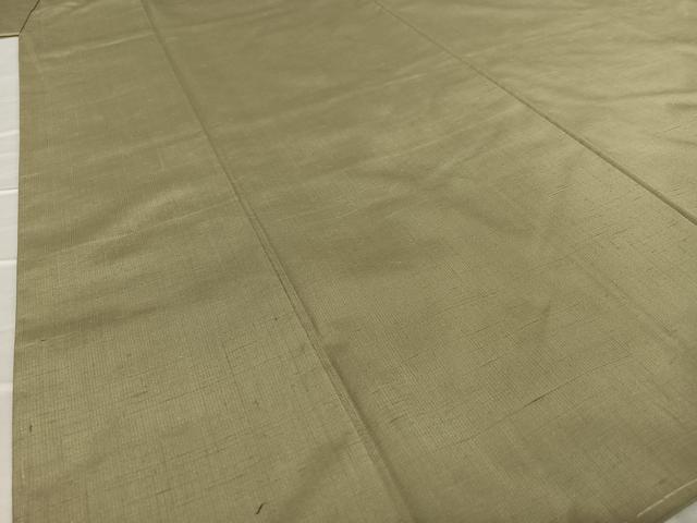 平和屋着物●上質な紬 色無地 灰汁色 正絹 逸品 AAAV7348zg
