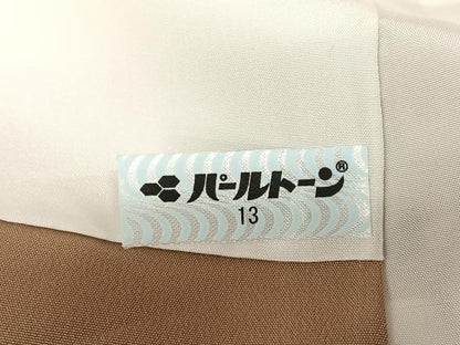 平和屋着物●銀座きしや　訪問着　駒刺繍　地紙重ね花文　金彩　正絹　逸品　AAAV7355zg