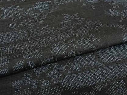 平和屋着物●結城紬 100亀甲 風景草花文 正絹 逸品 AAAV7360zg