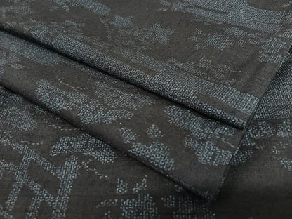 平和屋着物●結城紬 100亀甲 風景草花文 正絹 逸品 AAAV7360zg