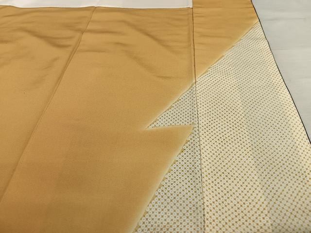平和屋着物●結城紬 100亀甲 風景草花文 正絹 逸品 AAAV7360zg