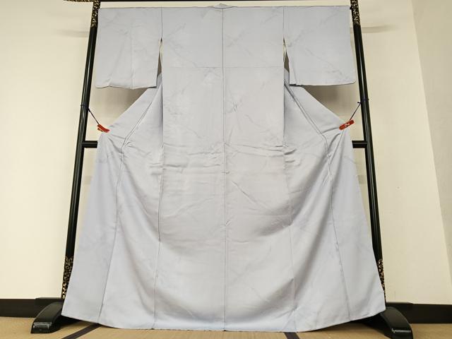 平和屋着物●上質な色無地 鬘帯花地紋 藤色 正絹 逸品 AAAV7369zg