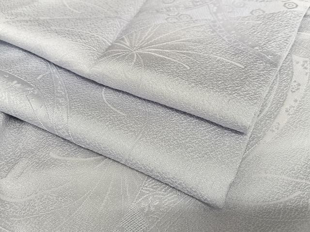 平和屋着物●上質な色無地 鬘帯花地紋 藤色 正絹 逸品 AAAV7369zg