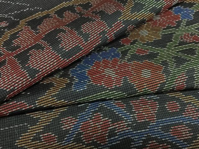 平和屋着物●本場大島紬 笹梅花文 正絹 逸品 AAAV7382zg