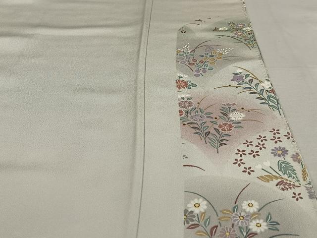 平和屋着物●訪問着 草花間道 暈し染め 金彩 鬼しぼ縮緬 正絹 逸品 AAAV7384zg