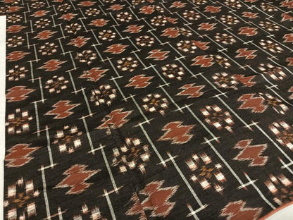 平和屋着物●上質な紬　琉球絣文様　正絹　逸品　AAAV7391zg