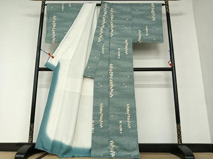 平和屋着物●上質な小紋 舞蝶文 金彩 正絹 逸品 未使用 AAAV7409zg