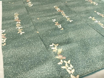 平和屋着物●上質な小紋 舞蝶文 金彩 正絹 逸品 未使用 AAAV7409zg