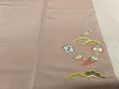 平和屋着物●本加賀友禅作家 鶴見保次 色留訪問着 宝尽くし松文 暈し染め さが美扱い 正絹 逸品 AAAV7416zg