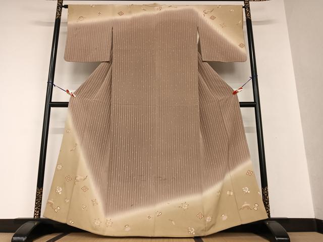 平和屋着物●訪問着 宝尽くし文 暈し染め 金彩 正絹 逸品 AAAV7423zg