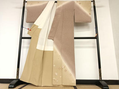 平和屋着物●訪問着 宝尽くし文 暈し染め 金彩 正絹 逸品 AAAV7423zg