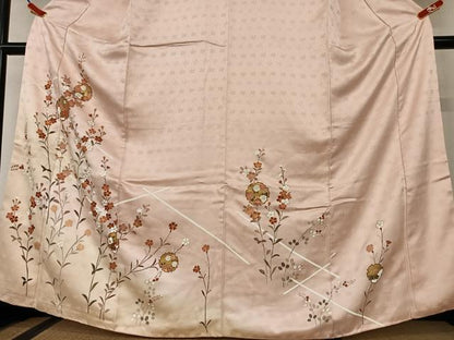 平和屋着物●訪問着 駒刺繍 雪輪花文 暈し染め 金彩 正絹 逸品 AAAV7430zg