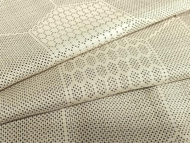 平和屋着物●本場大島紬　白大島　一元絣　亀甲文　正絹　逸品　AAAV7448zg