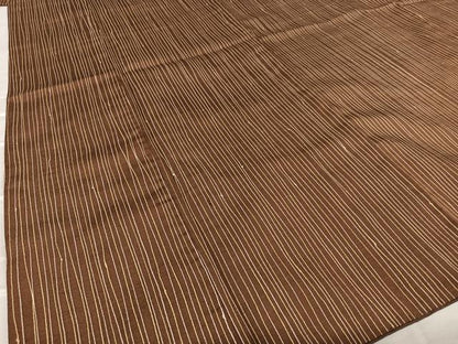平和屋着物●上質な紬　縞　正絹　逸品　AAAV7454zg