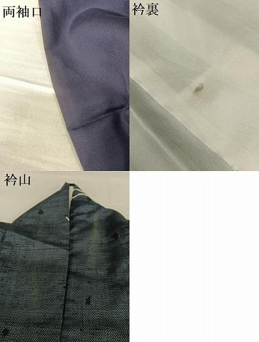 平和屋着物●塩沢紬　正絹　逸品　AAAV7455zg