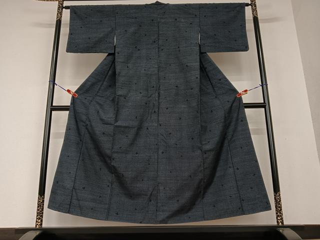 平和屋着物●塩沢紬　正絹　逸品　AAAV7455zg