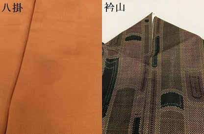 平和屋着物●本場大島紬　一元7マルキ　間道　正絹　逸品　AAAV7458zg