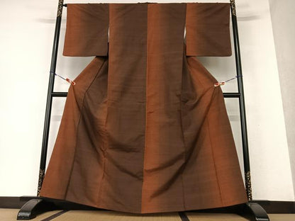 平和屋着物●上質な紬 縞 正絹 逸品 AAAV7475zg