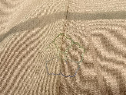 平和屋着物●アンティーク 大正ロマン 訪問着 手描き 刺繍 枝花文 暈し染め 正絹 逸品 AAAV7476zg