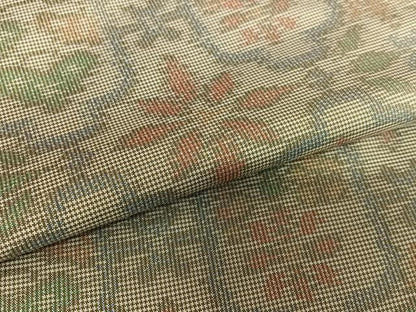 平和屋着物●本場大島紬 一元7マルキ 花松文 正絹 逸品 AAAV7477zg