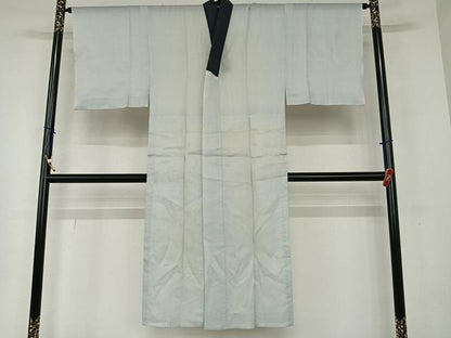 平和屋着物▽男性 結城紬 杢 アンサンブル 長襦袢(単衣)セット 霞文 正絹 逸品 AAAV7481zg