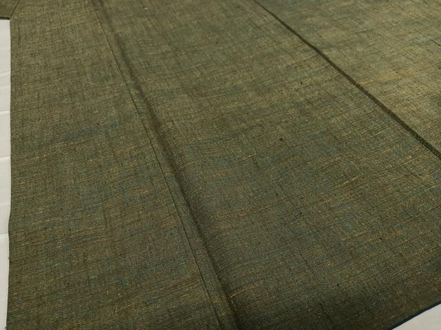 平和屋着物▽男性 結城紬 杢 アンサンブル 長襦袢(単衣)セット 霞文 正絹 逸品 AAAV7481zg