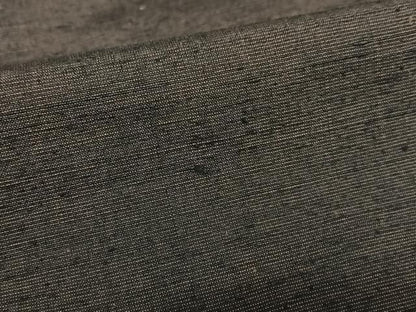 平和屋着物●男性　紬　アンサンブル　色無地　黒鳶色　正絹　逸品　AAAV7482zg