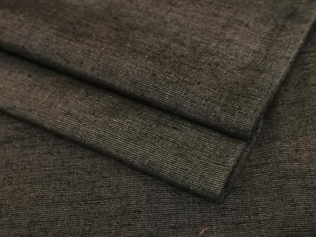 平和屋着物●男性　紬　アンサンブル　色無地　黒鳶色　正絹　逸品　AAAV7482zg