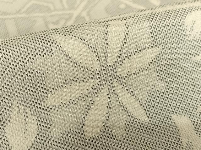 平和屋着物●上質な紬 切嵌花文 正絹 逸品 AAAV7488zg