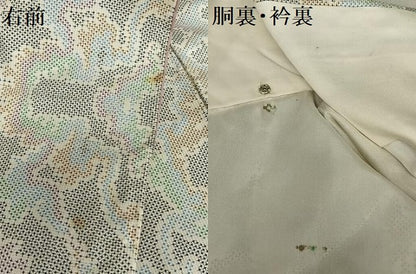 平和屋着物●本場大島紬 白大島 一元絣 霞文 正絹 逸品 AAAV7496zg