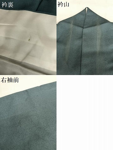 平和屋着物●訪問着 地紙重ね枝梅花文 暈し染め 金彩 丹後縮緬 反端付き 正絹 逸品 AAAV7501zg