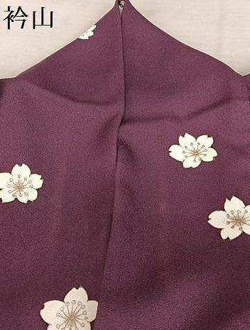 平和屋着物●二代目清次郎 手描き 訪問着 舞桜 金彩 正絹 逸品 AAAV7510zg